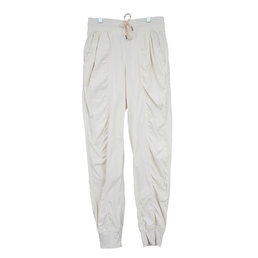 CRZ YOGA Ruched Jogger Pants Women XSโ Cream Synthetic Off-White Activewear